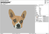 Dog 1224a Embroidery File 6 sizes