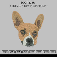 Dog 1224a Embroidery File 6 sizes