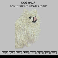 Dog 1902a Embroidery File 6 sizes