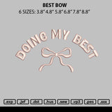 Best Bow Embroidery File 6 sizes