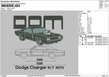 Black Car 01a Embroidery File 6 sizes