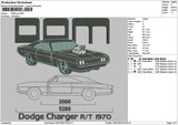 Black Car 01a Embroidery File 6 sizes