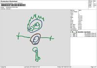 Kid Drawing 2511 Embroidery File 6 sizes
