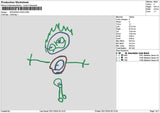Kid Drawing 2511 Embroidery File 6 sizes