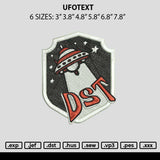 Ufotext Embroidery File 6 sizes