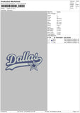 Dallas V2 Embroidery File 6 sizes