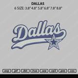 Dallas V2 Embroidery File 6 sizes
