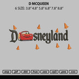 D Mcqueen Embroidery File 6 sizes