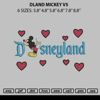 Dland Mickey V4 Embroidery File 6 sizes