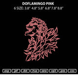 Doflamingo Pink Embroidery File 6 sizes