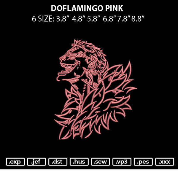 Doflamingo Pink Embroidery File 6 sizes
