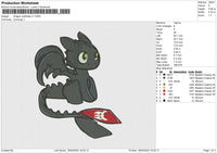 Dragon Toothless V1 Embroidery