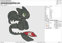 Dragon Toothless V1 Embroidery