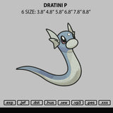 Dratini P Embroidery File 6 sizes