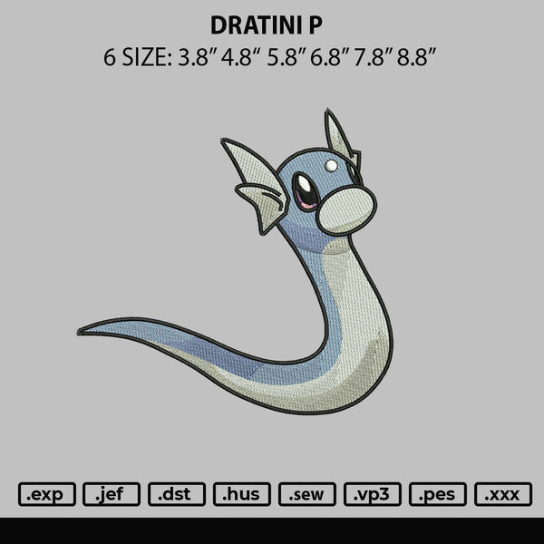Dratini P Embroidery File 6 sizes