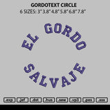 Gordotext Circle Embroidery File 6 sizes