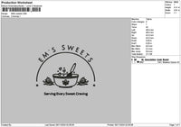 Sweetstext 01 Embroidery File 6 sizes