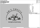 Sweetstext 01 Embroidery File 6 sizes