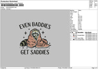 Baddiestext03 Embroidery File 6 sizes