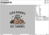 Baddiestext03 Embroidery File 6 sizes