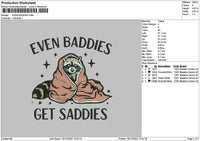 Baddiestext03 Embroidery File 6 sizes