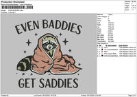Baddiestext03 Embroidery File 6 sizes