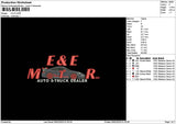 Car Text 0902 Embroidery File 6 sizes
