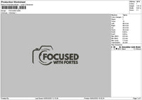 Focusedtext Embroidery File 6 sizes