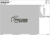 Focusedtext Embroidery File 6 sizes