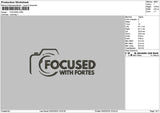 Focusedtext Embroidery File 6 sizes