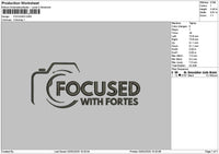 Focusedtext Embroidery File 6 sizes