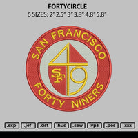 Fortycircle Embroidery File 6 sizes