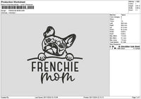 Frenchietext Embroidery File 6 sizes