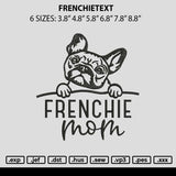 Frenchietext Embroidery File 6 sizes