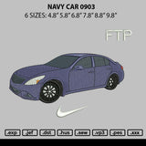 Navy Car 0903 Embroidery File 6 sizes