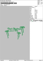 Firstxmastext Embroidery File 6 sizes