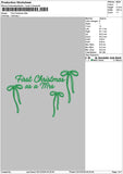 Firstxmastext Embroidery File 6 sizes