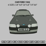Car Ford 1502 Embroidery File 6 sizes