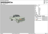 Truck 2601b Embroidery File 6 sizes