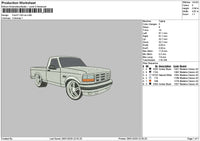 Truck 2601b Embroidery File 6 sizes