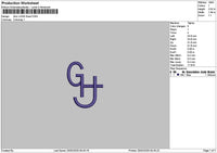 Ghtext Embroidery File 6 sizes