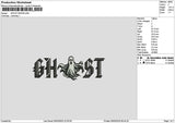 Ghost Text 0503 Embroidery File 6 sizes