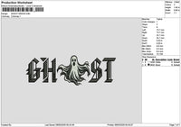Ghost Text 0503 Embroidery File 6 sizes