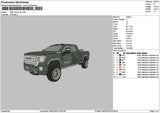 Black Truck 0602 Embroidery File 6 sizes