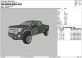 Black Truck 0602 Embroidery File 6 sizes