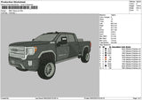 Black Truck 0602 Embroidery File 6 sizes