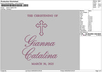 Giannatext Embroidery File 6 sizes