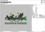 Hakunatext03 Embroidery File 6 sizes