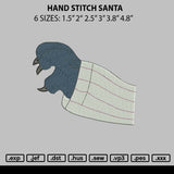 Hand Stitch Santa Embroidery File 6 sizes