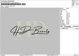 Beautytext 2307 Embroidery File 6 sizes
